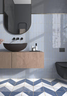 Carrelage Effet Carreau de Ciment Vieilli Cabanyal Azul 20x20 cm de DuneCabanyal Azul Boîte de 0.68 m²