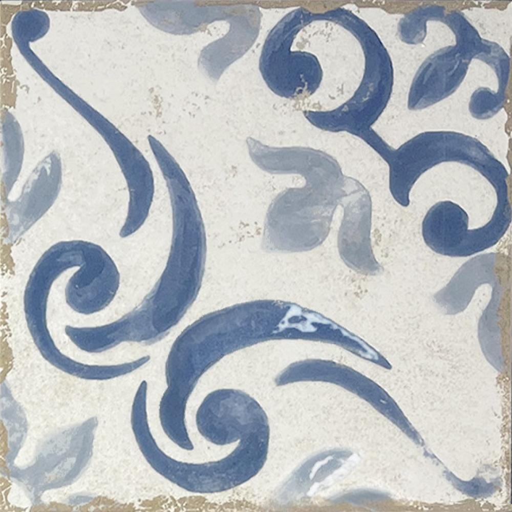 Carrelage Effet Carreau de Ciment Vieilli Barraquetes Azul 20x20 cm de Dune