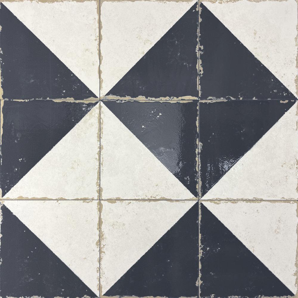 Carrelage Effet Carreau de Ciment Vieilli Cabanyal Marengo 20x20 cm de Dune