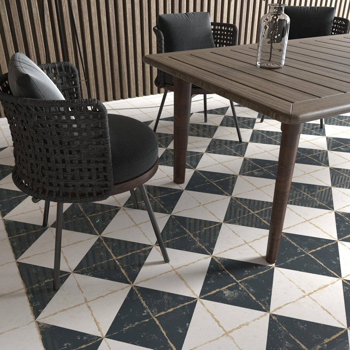 Carrelage Effet Carreau de Ciment Vieilli Cabanyal Marengo 20x20 cm de Dune