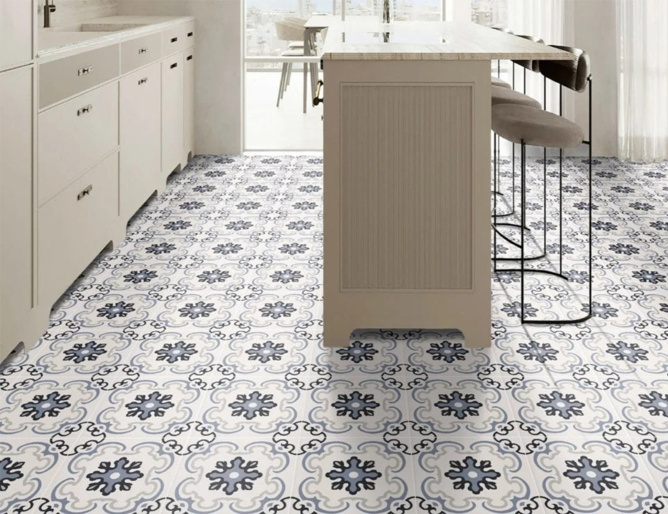Carrelage Effet Carreau de Ciment Vintage Decor 1 33,5 x 33,5 cm