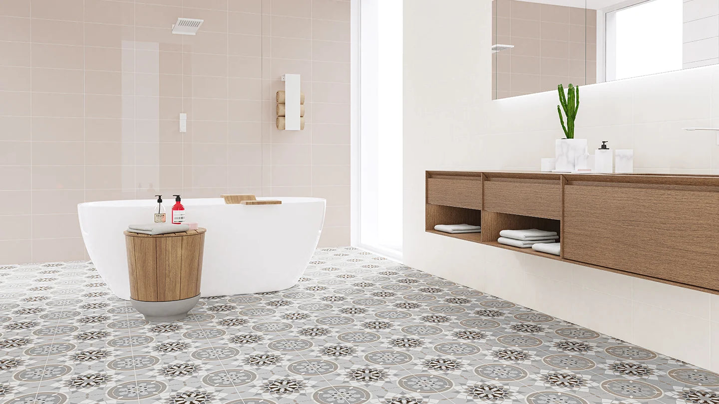 Carrelage Effet Carreau de Ciment Vintage Decor 3 33,5 x 33,5 cm