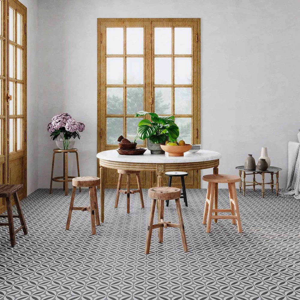 Carrelage Effet carreau de ciment Westbury Grey 33x33 cm de Realonda