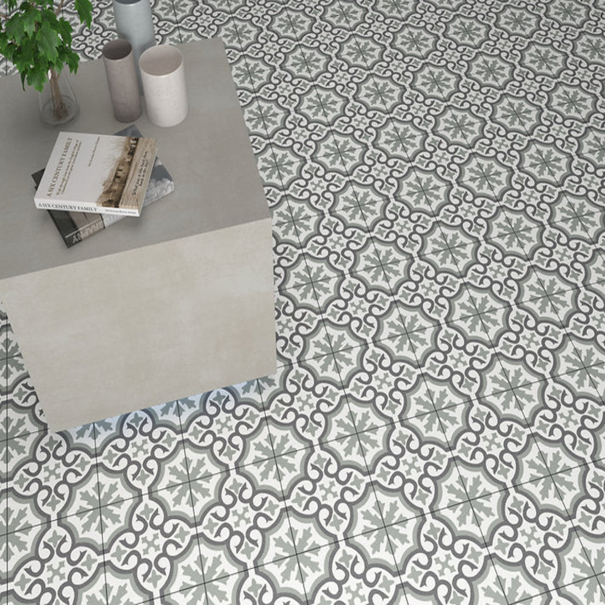 Carrelage Effet Carreau de Ciment Chelsea Eden 45x45 cm  de Ecoceramic