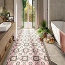 Carrelage Effet Carreau de Ciment Barcelona Rosa 20x20 cm de Mainzu20x20 cm Boite 1 m²