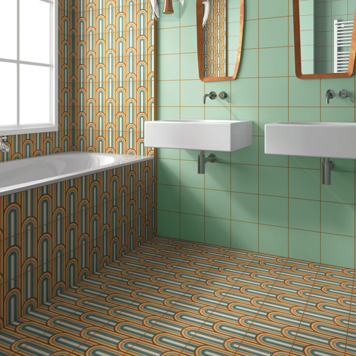 Carrelage Effet Carreau de Ciment Groovy Tiffanys 20x20 cm de Cevica