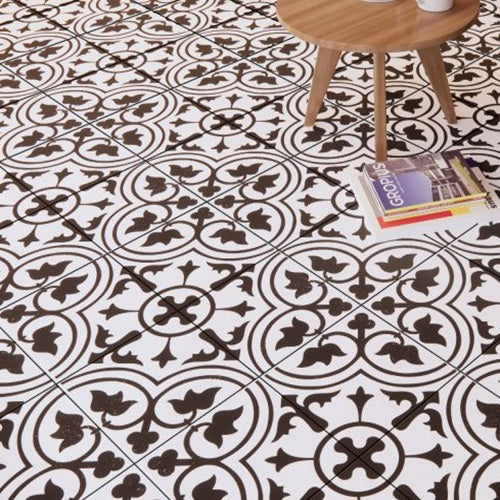 Carrelage Effet Carreau De Ciment Pre Hampton Black 45x45 cm de Prissmacer