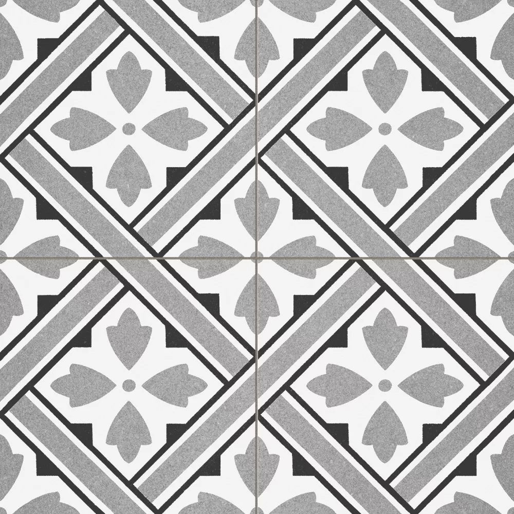 Carrelage Effet Carreau De Ciment Pre Howard Grey 45x45 cm de Prissmacer