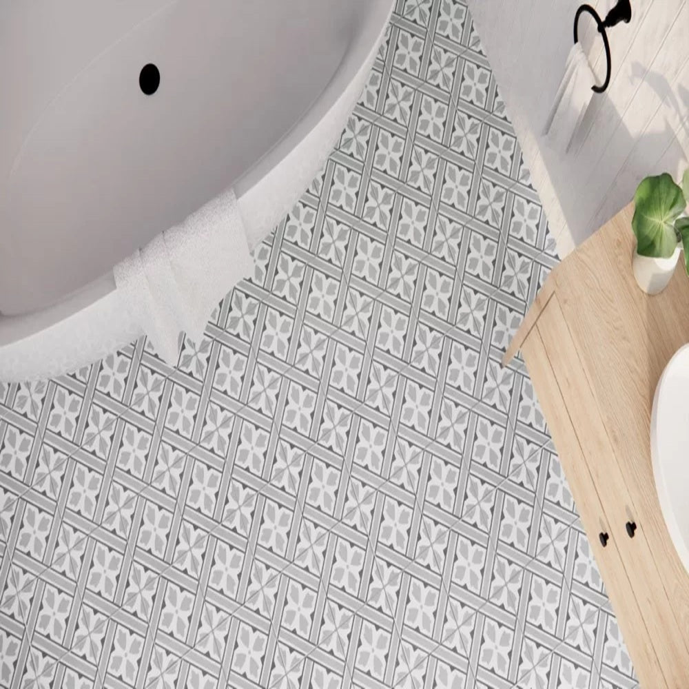Carrelage Effet Carreau De Ciment Pre Howard Grey 45x45 cm de Prissmacer
