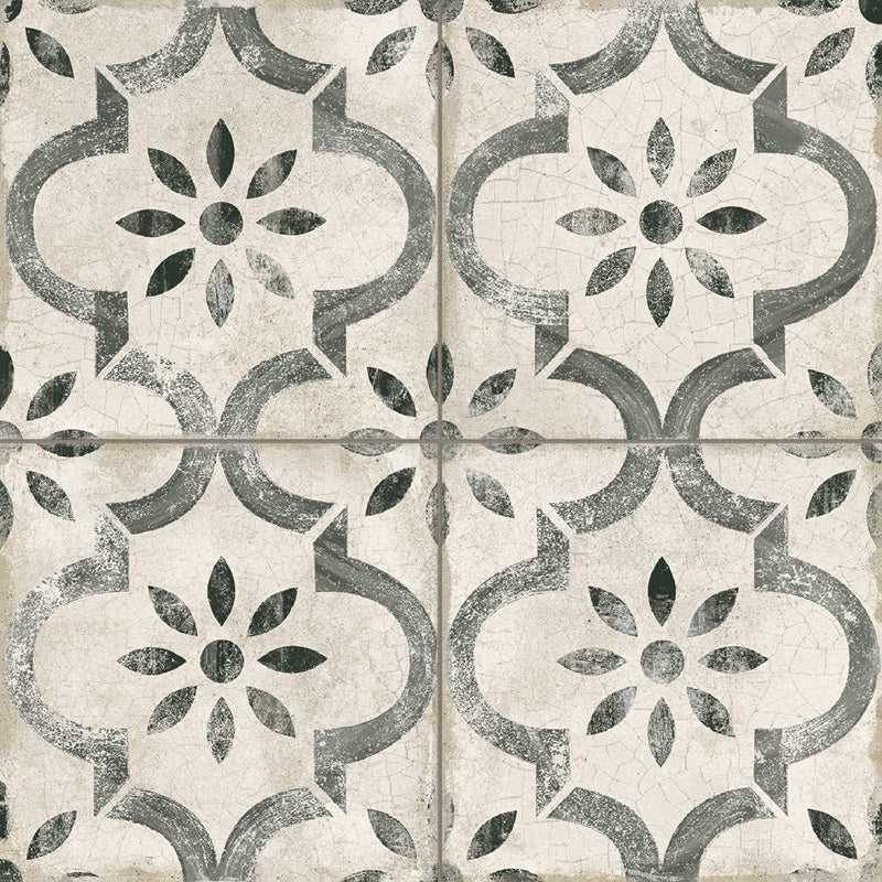 Carrelage Effet Carreau De Ciment Pre  Leeds Grey 45x45 cm de Prissmacer