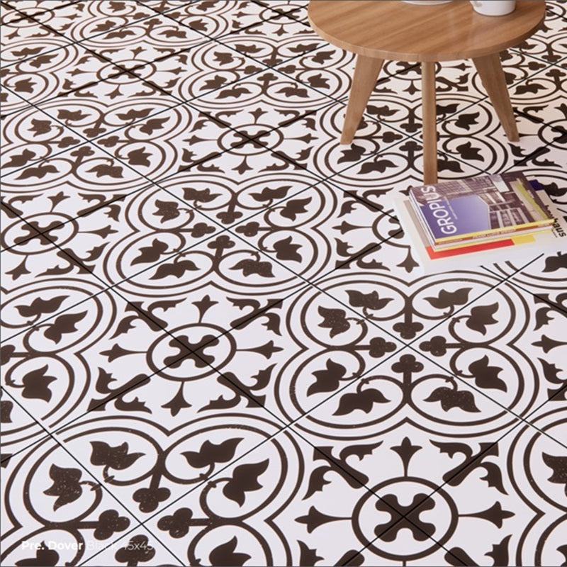 Carrelage Effet Carreau De Ciment Pre Dover Black 45x45 cm de Prissmacer