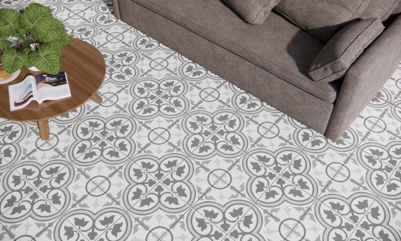 Carrelage Effet Carreau De Ciment Pre Dover Grey 45x45 cm de Prissmacer