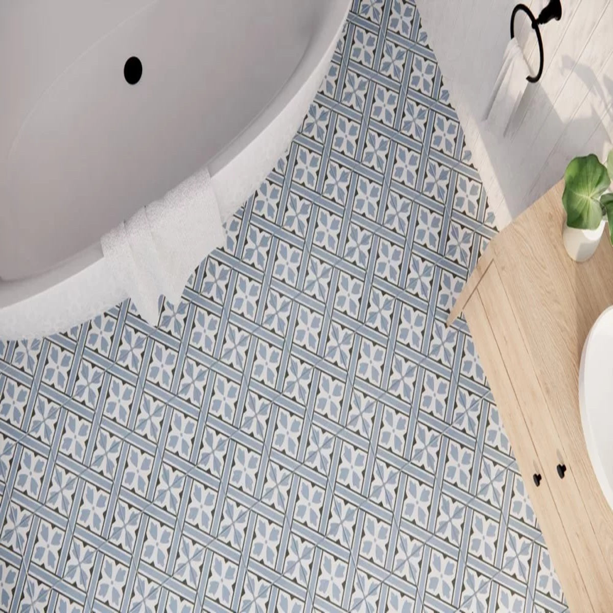 Carrelage Effet Carreau De Ciment Pre Howard Blue 45x45 cm de Prissmacer