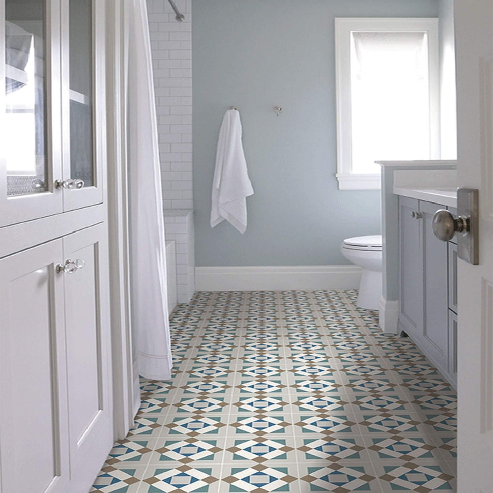 Carrelage Effet Carreau de Ciment Kompas Nara 20x20 cm de Nanda Tiles