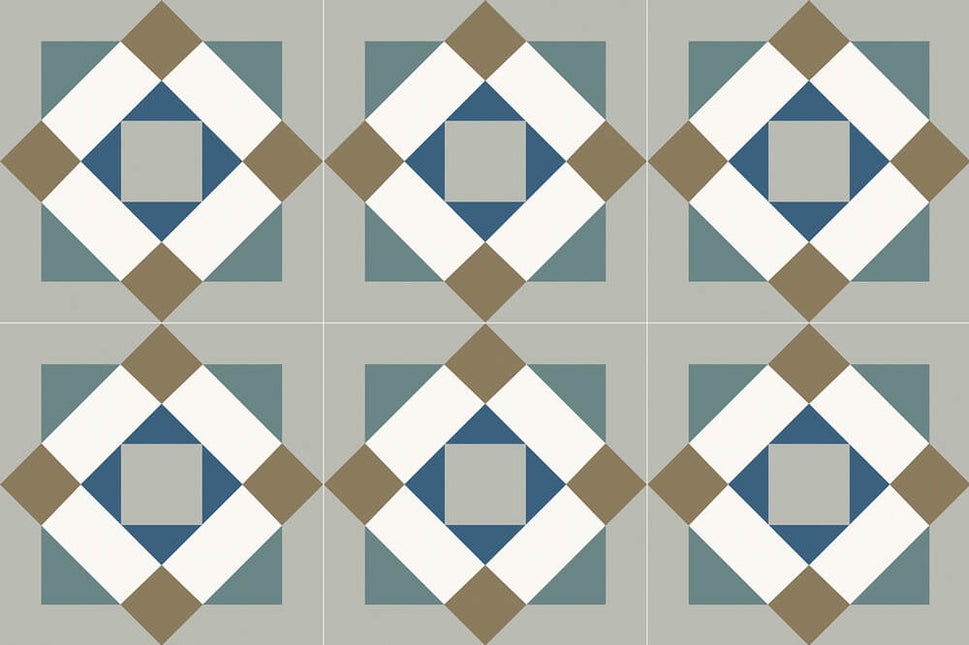Carrelage Effet Carreau de Ciment Kompas Nara 20x20 cm de Nanda Tiles