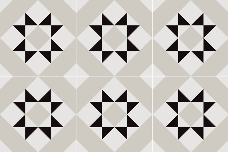 Carrelage Effet Carreau de Ciment Kompas Vita 20x20 cm de Nanda Tiles