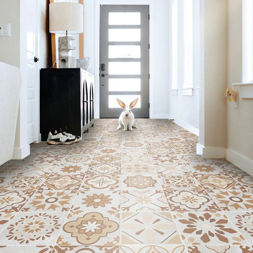 Carrelage Effet Carreau de Ciment Monserrate Brun 33,5 x 33,5 cm