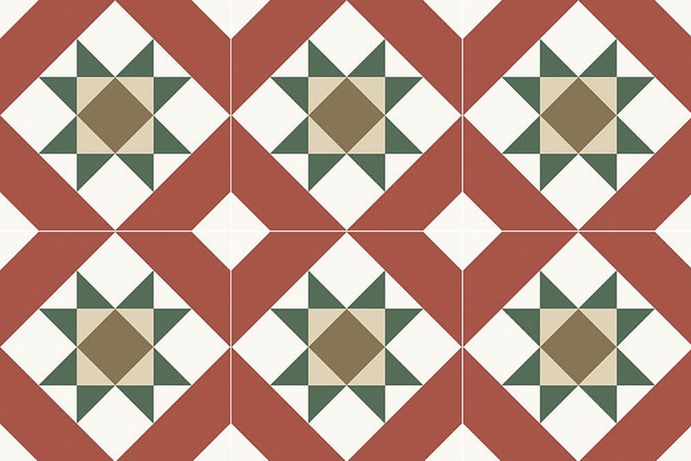 Echantillon carrelage Effet Carreau de Ciment Kompas Vetro 20x20 cm