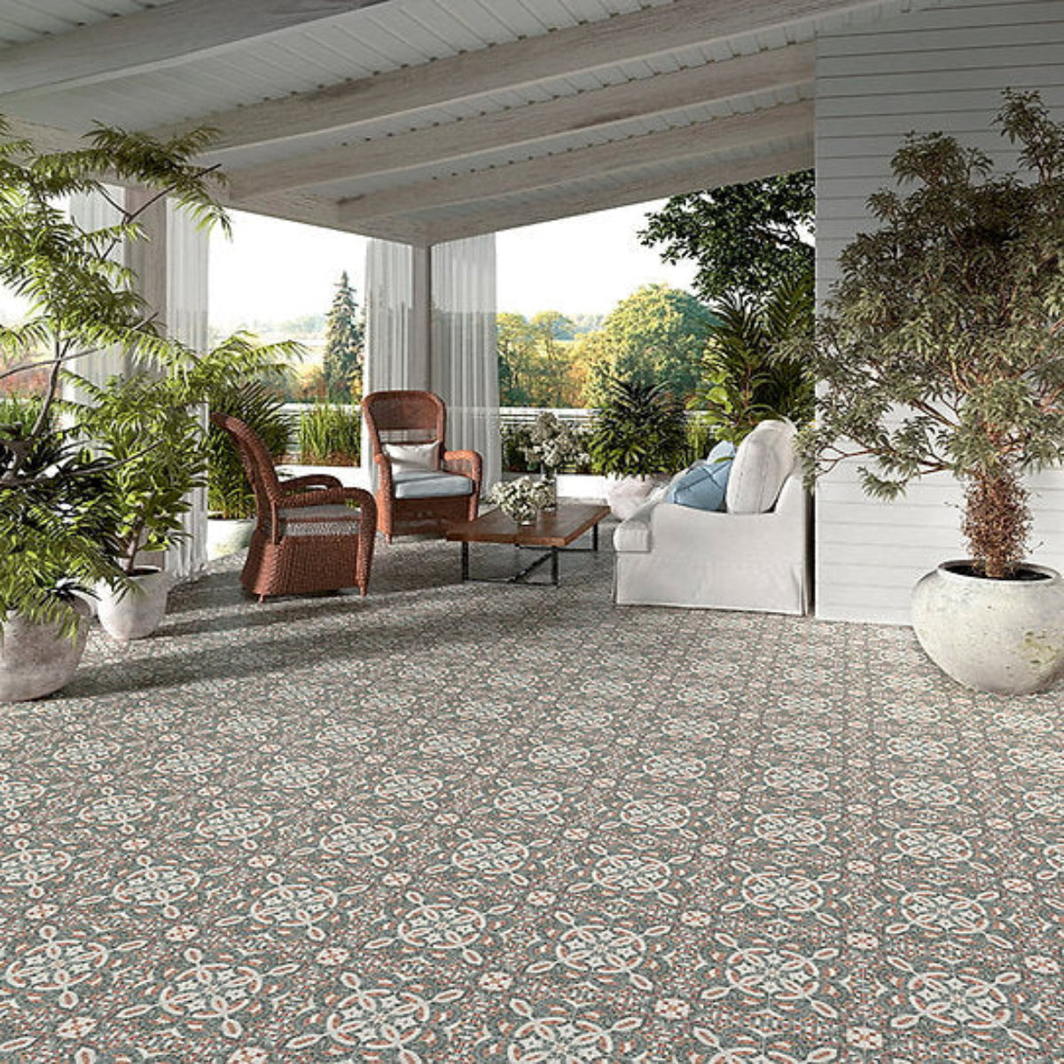 Carrelage Effet Carreau de Ciment Via Augusta 20x20 cm de Mainzu