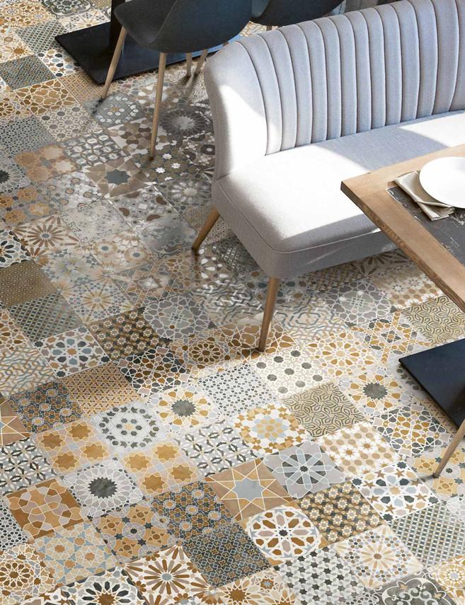 Carrelage Effet Carreaux de Ciment Marrakech Mix 44x44 cm de Realonda