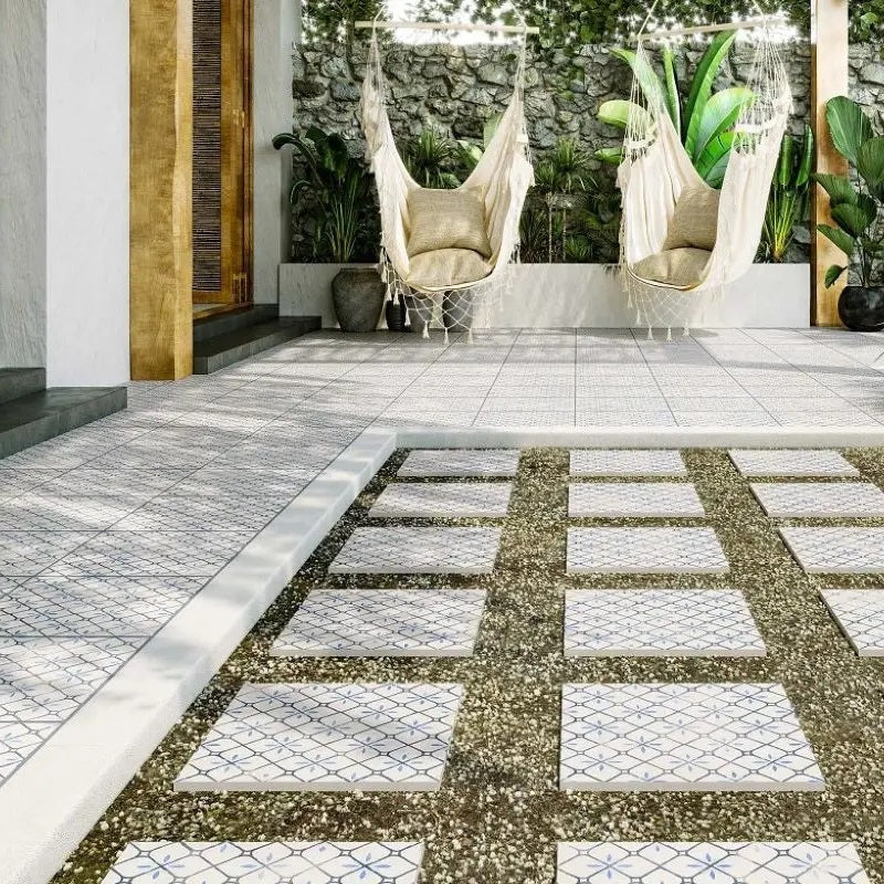 Carrelage Effet Carreau de Ciment Venice Denim 32,9x32,9 cm de Realonda