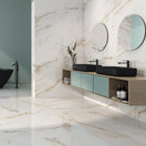 Carrelage Effet Marbre Blanc Royal Gold Poli Brillant 60x120 cm de Prissmacer60x120 cm  Boîte 1.44m²