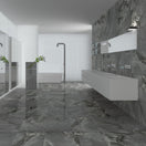 Carrelage Effet Marbre Selene Dark Poli Brillant 60x120 cm de Dune60x120 cm Boite de 1.44 m²