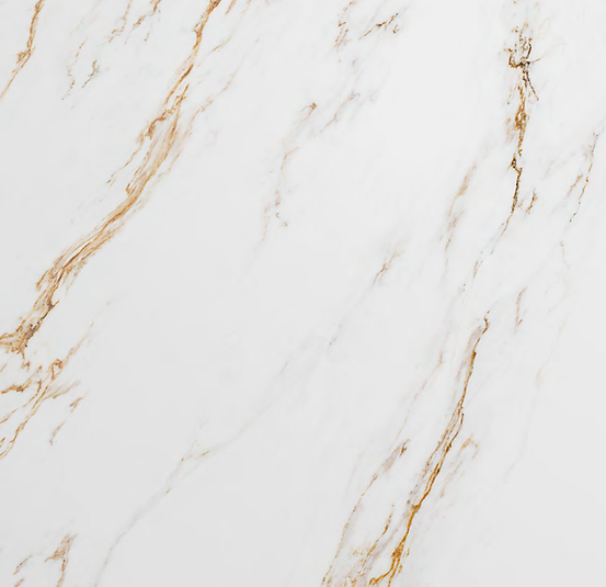 Carrelage Effet Marbre Blanc Royal Gold Poli Brillant 60x60 cm de Prissmacer