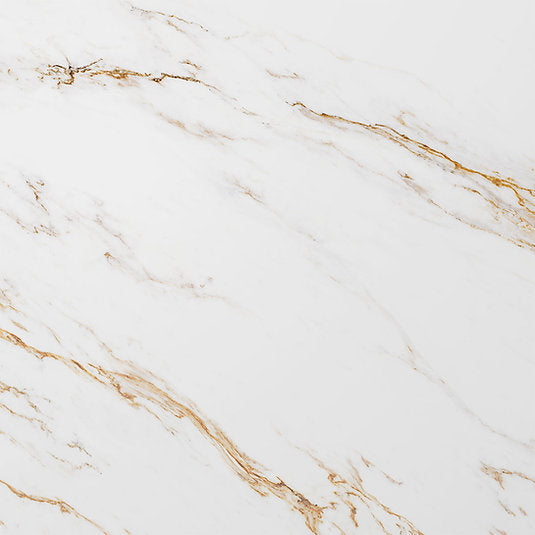 Carrelage Effet Marbre Blanc Royal Gold Poli Brillant 90x90 cm de Prissmacer