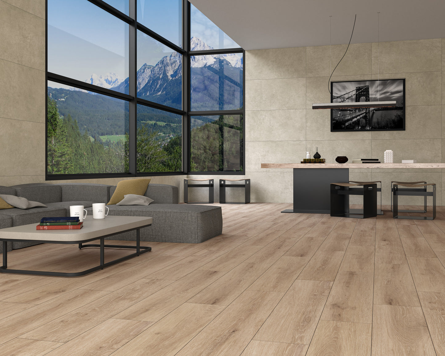 Carrelage Effet Parquet Borneo Straw 23x120 cm de Ecoceramic
