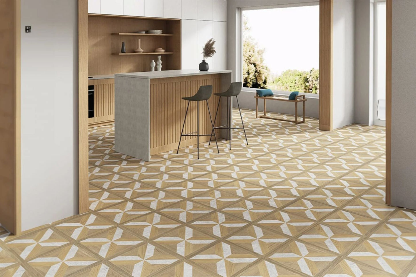 Carrelage Effet Parquet Fusion 45x45 cm