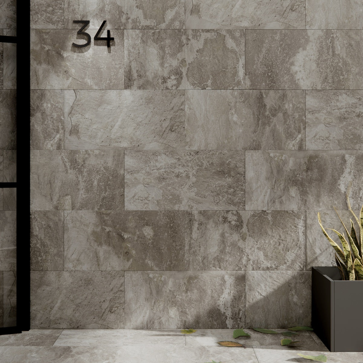 Carrelage Terrasse Effet Pierre Adz Nerva Gris 30,3x61,3 cm de Prissmacer