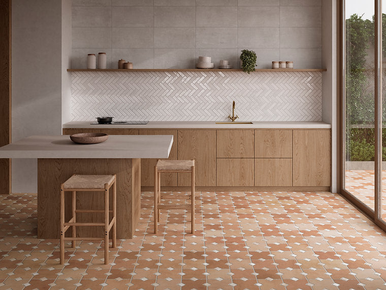 Carrelage effet Brique Coimbra White 40x60 cm de Ecoceramic