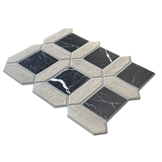 Carrelage Effet Pierre Olympus Nero 40x60 cm de Ecoceramic
