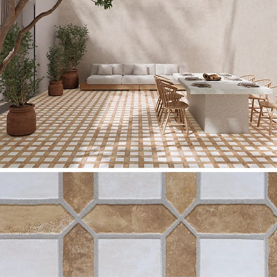 Carrelage Effet Pierre Olympus White 40x60 cm de Ecoceramic