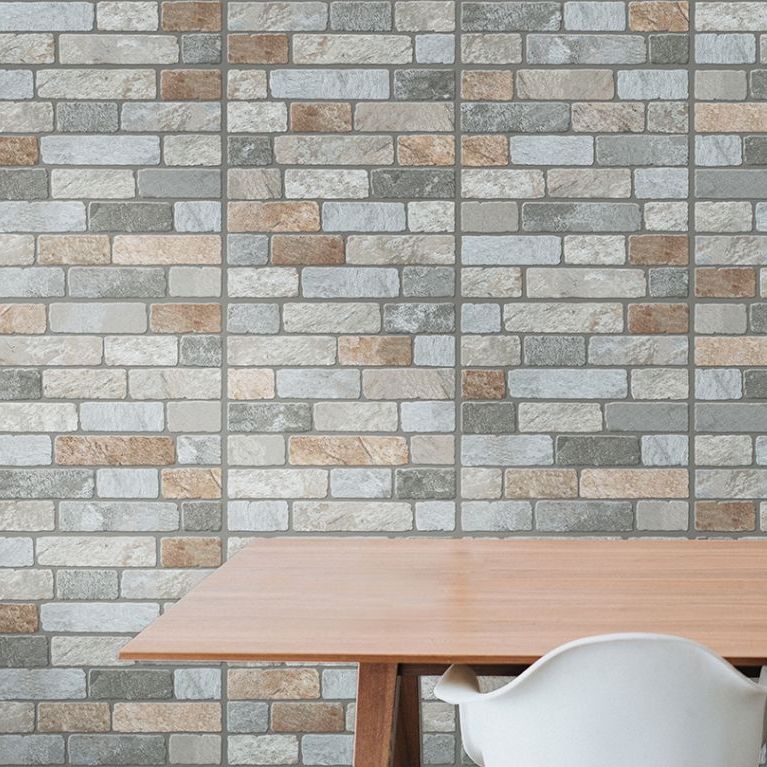 Carrelage Terrasse Effet Pierre Pave Bussaco Gris 33,5 x 33,5 cm