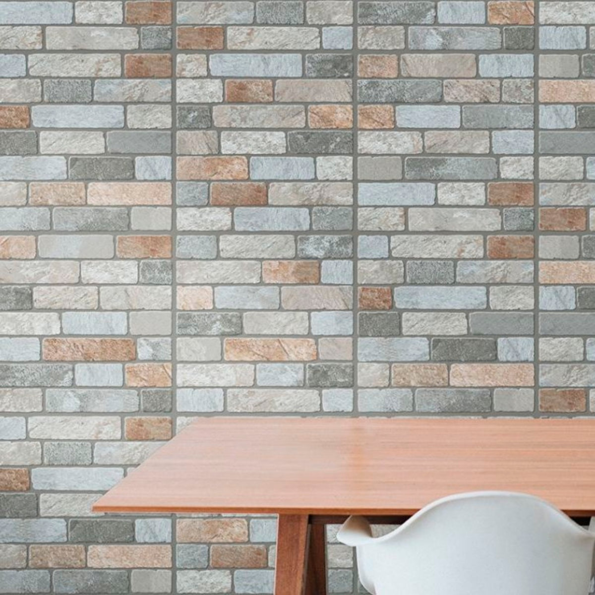 Carrelage Terrasse Effet Pierre Pave Bussaco Gris 33,5 x 33,5 cm