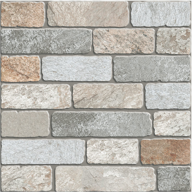 Carrelage Terrasse Effet Pierre Pave Bussaco Gris 33,5 x 33,5 cm