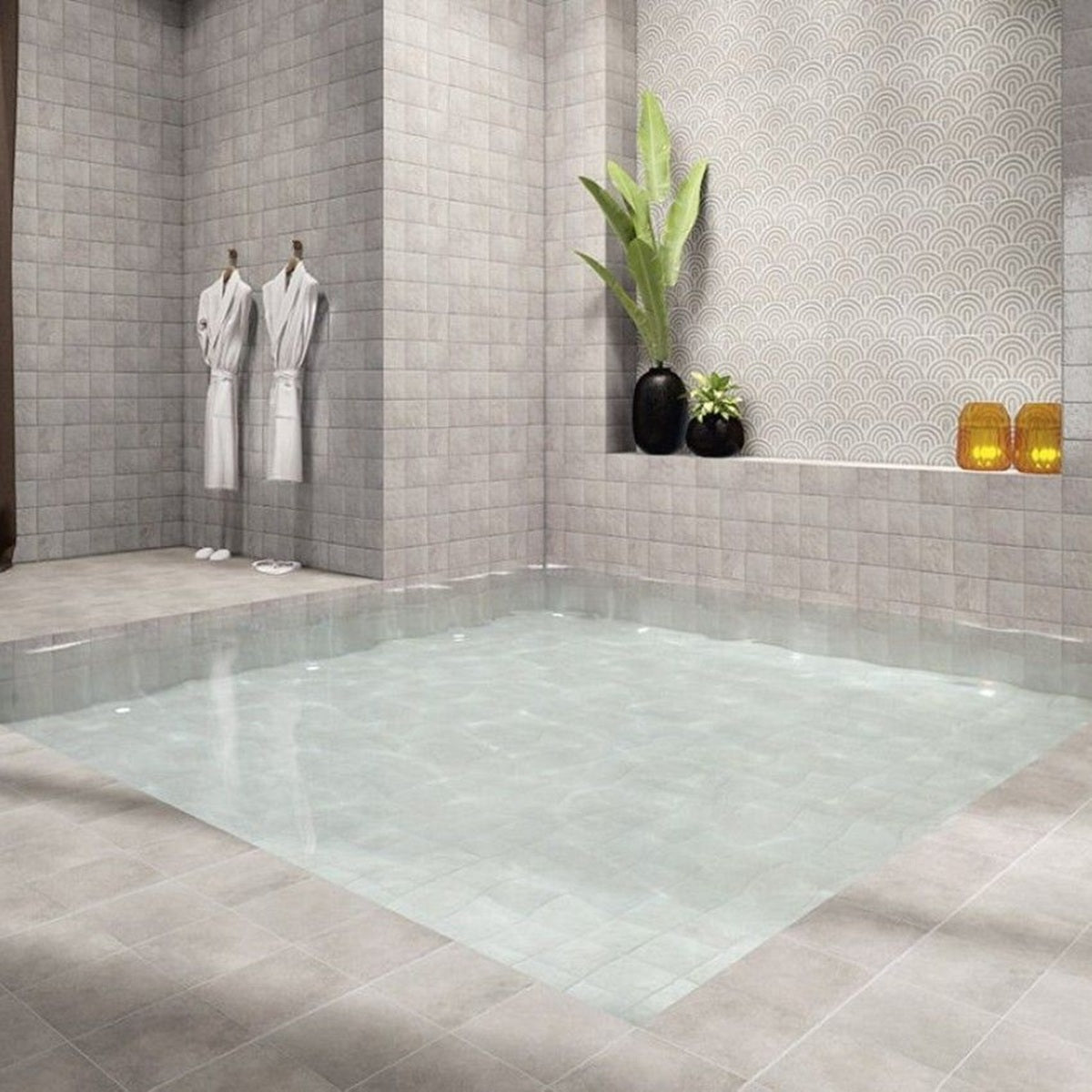 Carrelage Effet Pierre River Grey 15x15 cm de Mainzu
