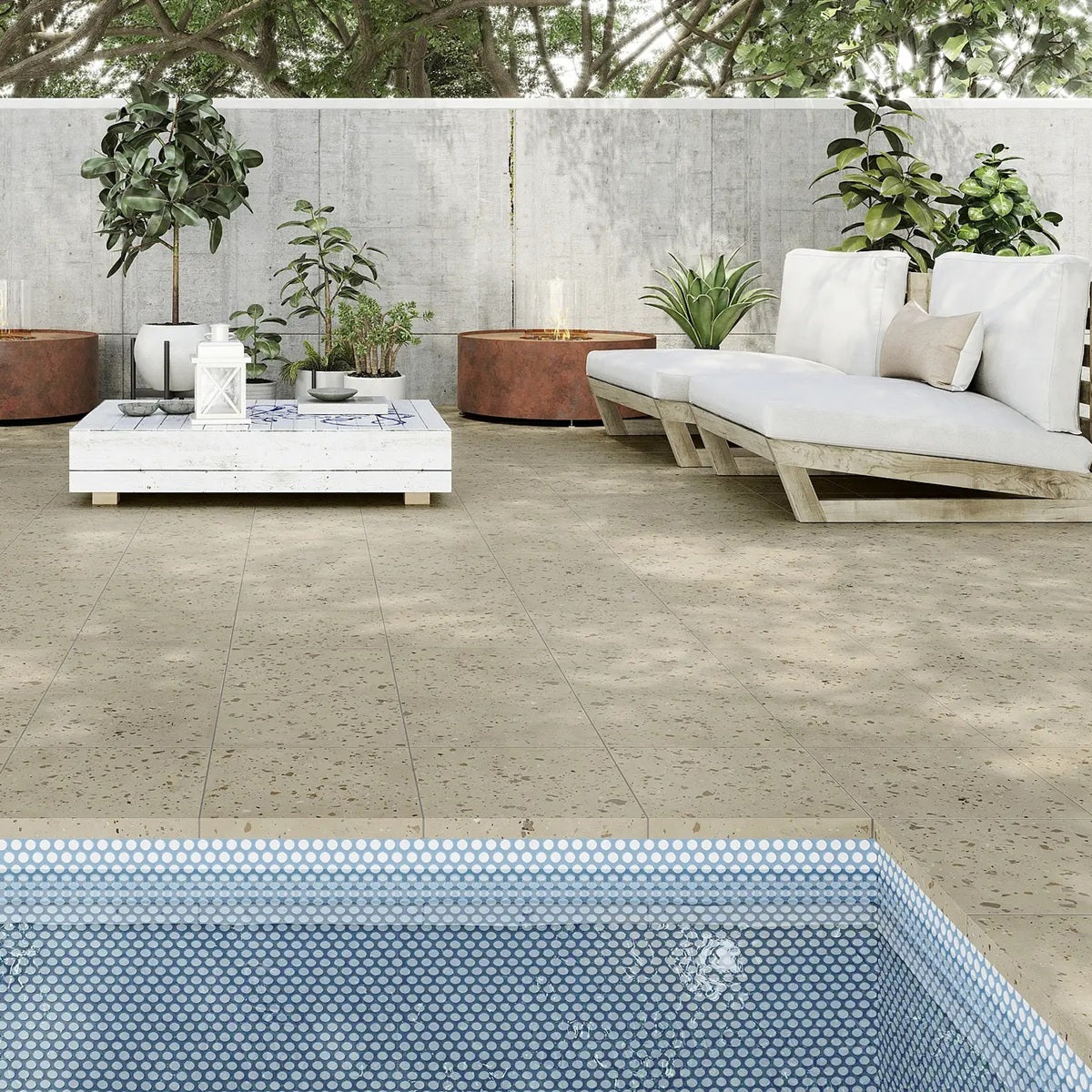 Carrelage Effet Terrazzo Carnival Beige 32,9 x 32,9 cm de Realonda