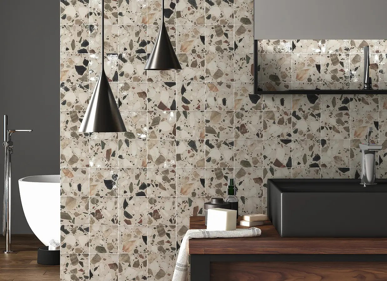 Carrelage Effet Terrazzo Ducal Escarlata 13x13 cm