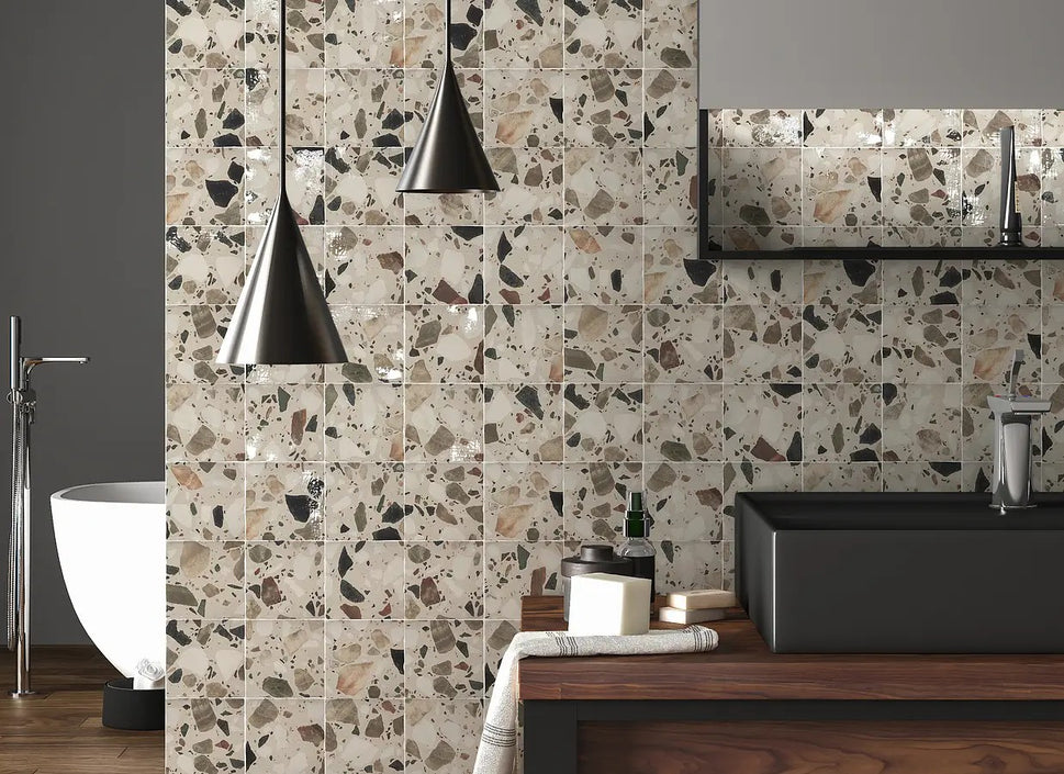 Carrelage Effet Terrazzo Ducal Escarlata 13x13 cm