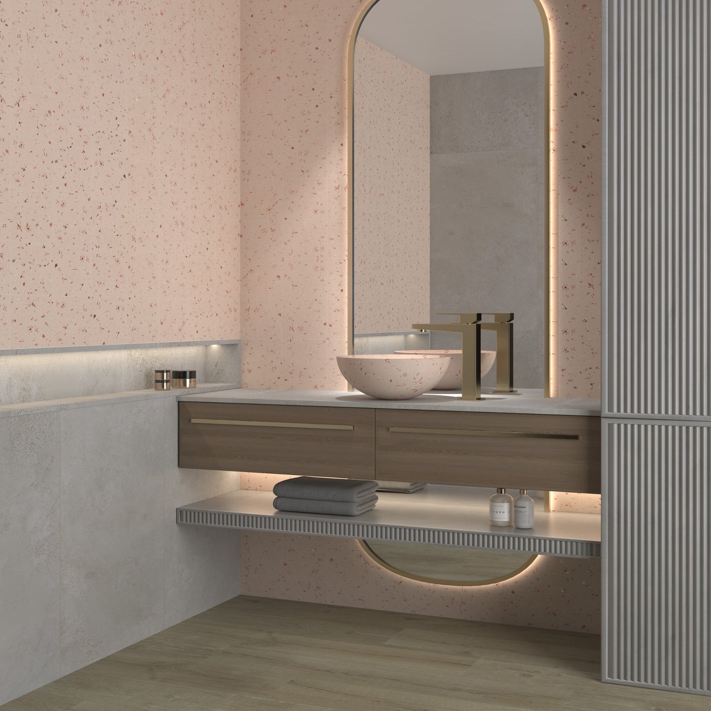 Carrelage Effet Carreau de Ciment Fragmenta Coral 20x20 cm de Dune