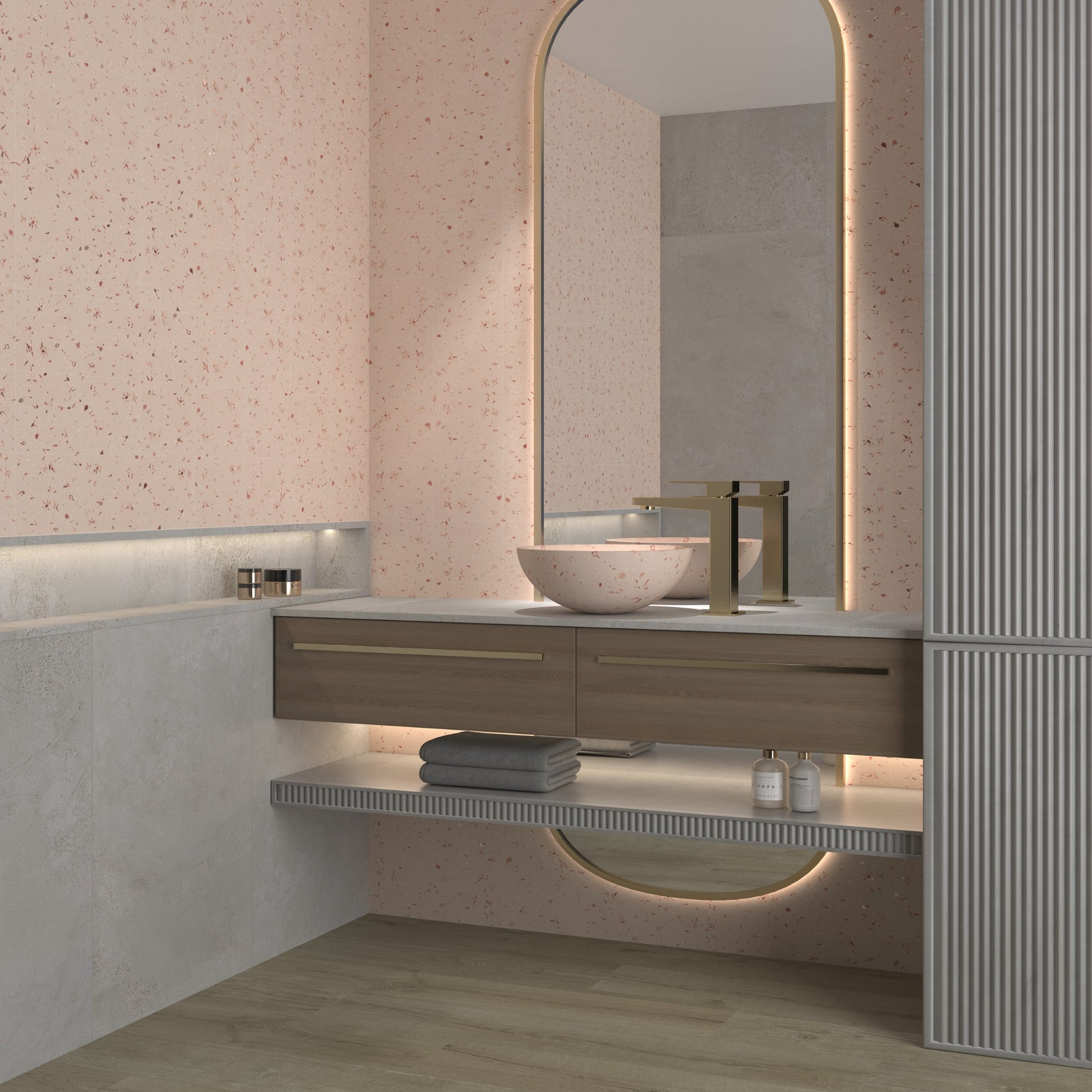 Carrelage Effet Carreau de Ciment Fragmenta Coral 20x20 cm de Dune