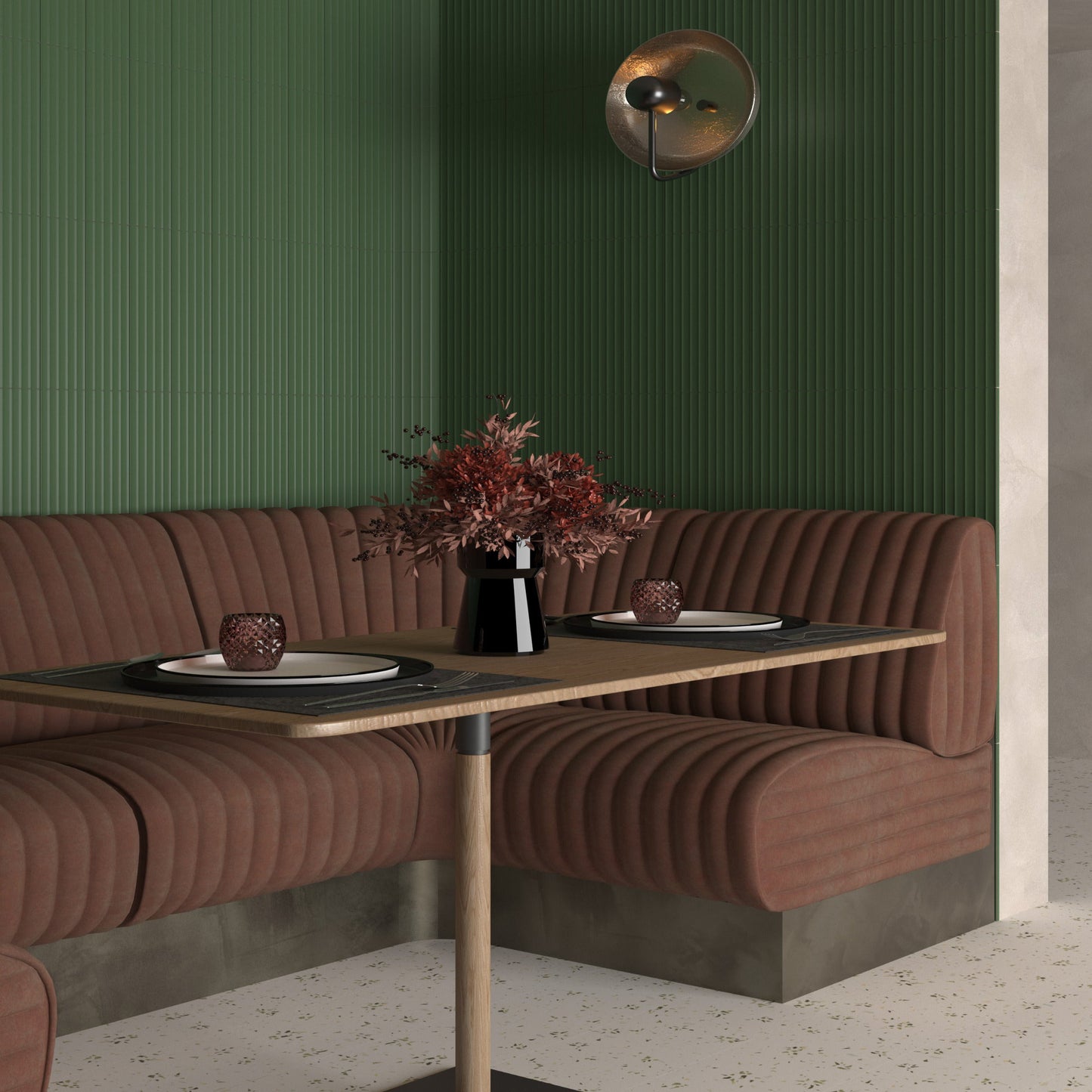 Carrelage Effet Carreau de Ciment Fragmenta Verde 20x20 cm de Dune