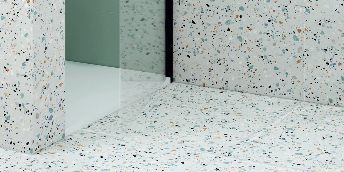 Carrelage Effet Terrazzo Rectifie Gobi Bianco 60x60 cm de Prissmacer
