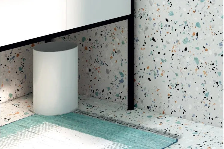 Effet Terrazzo rectifié Gobi Bianco