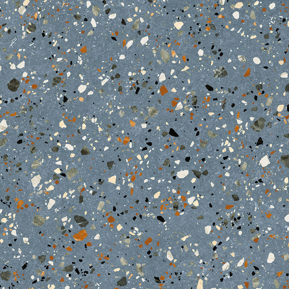 Effet Terrazzo rectifié Gobi BluBoite 1.44 m² (60x120 cm)