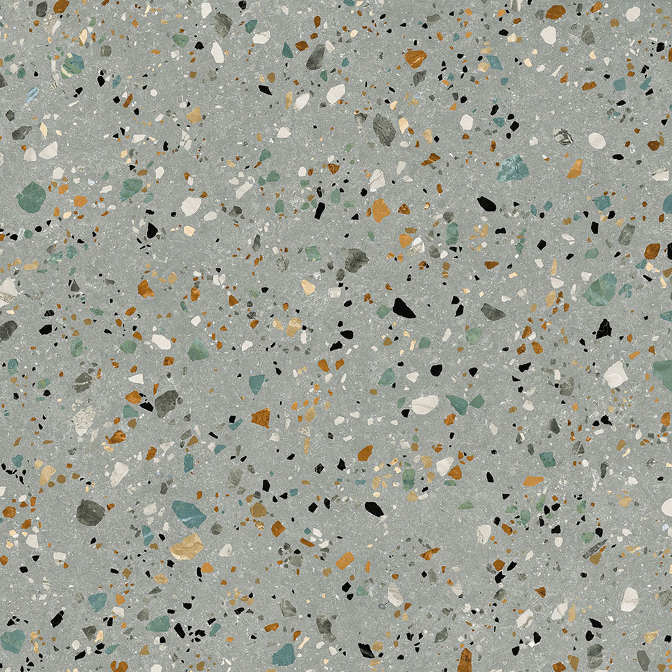 Effet Terrazzo rectifié Gobi GrigioBoite 1.44 m² (60x120 cm )