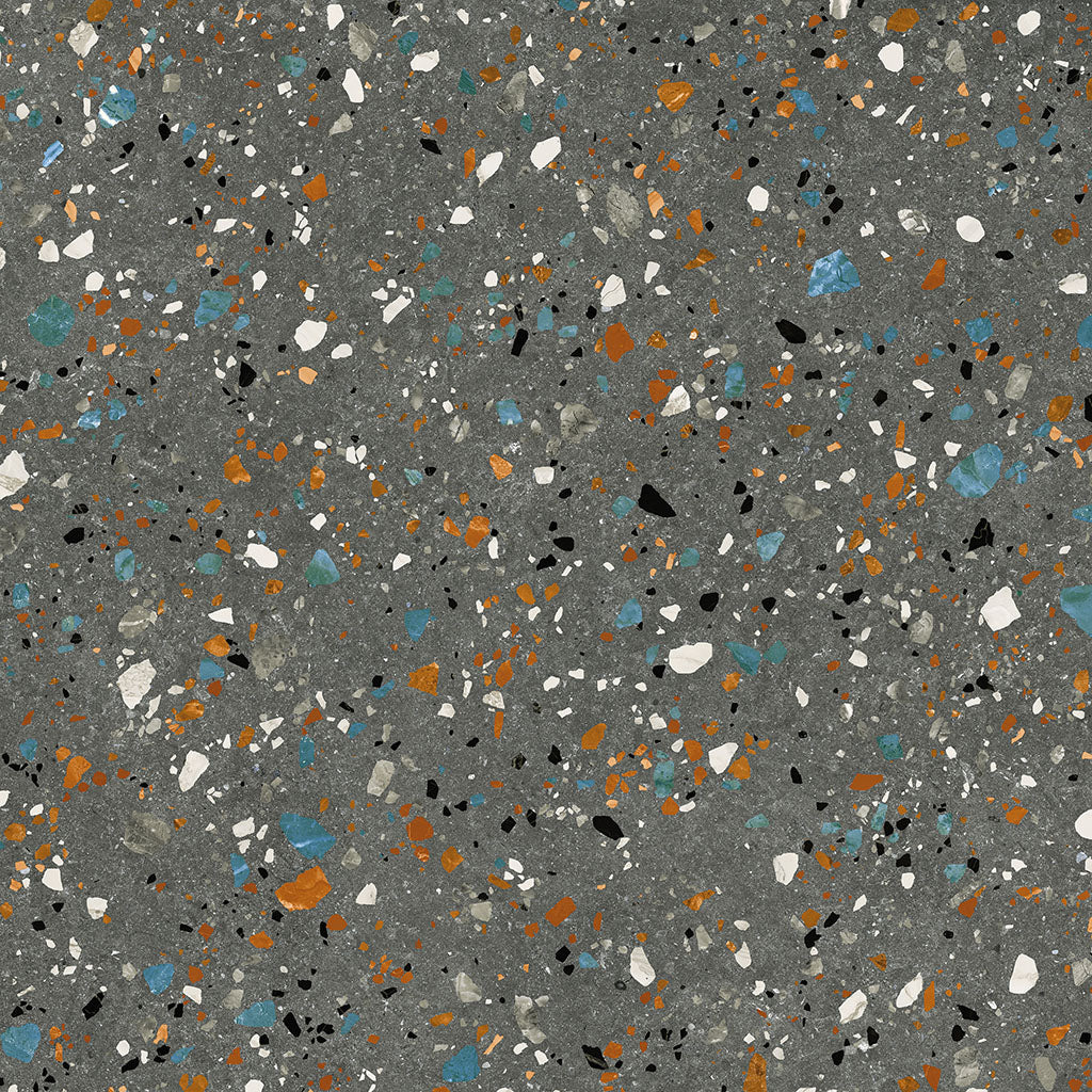 Effet Terrazzo rectifié Gobi Nero